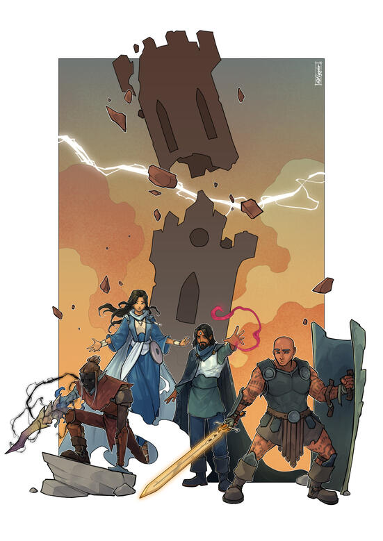 Group of Dark Sun adventurers Group of Dark Sun adventurers