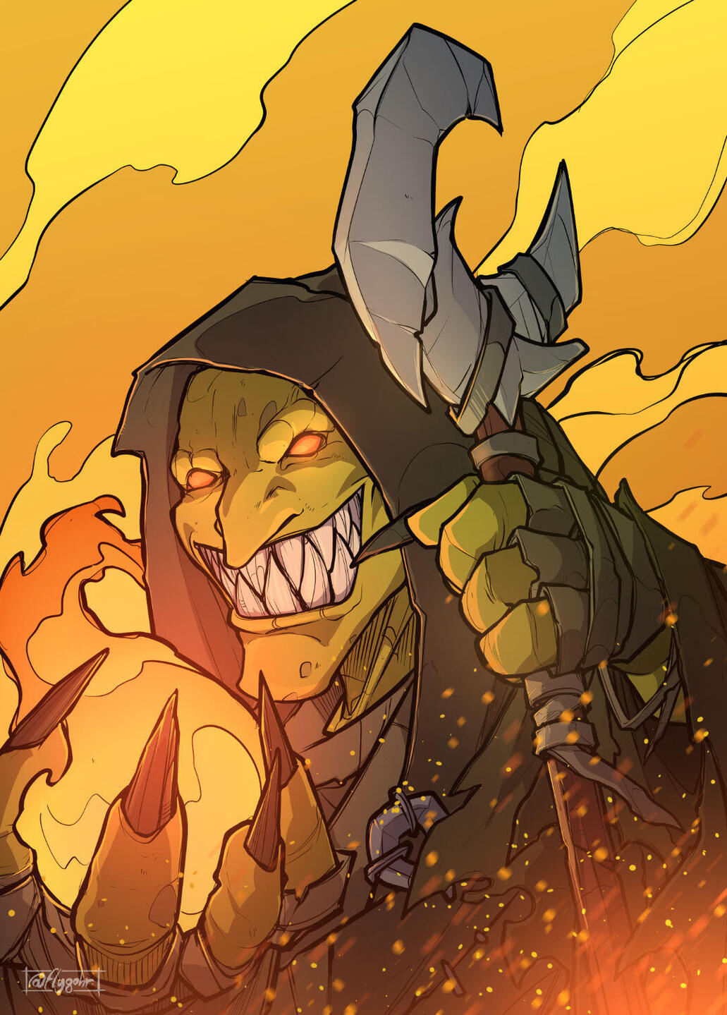 Goblin shaman waist-up portrait Goblin shaman waist-up portrait