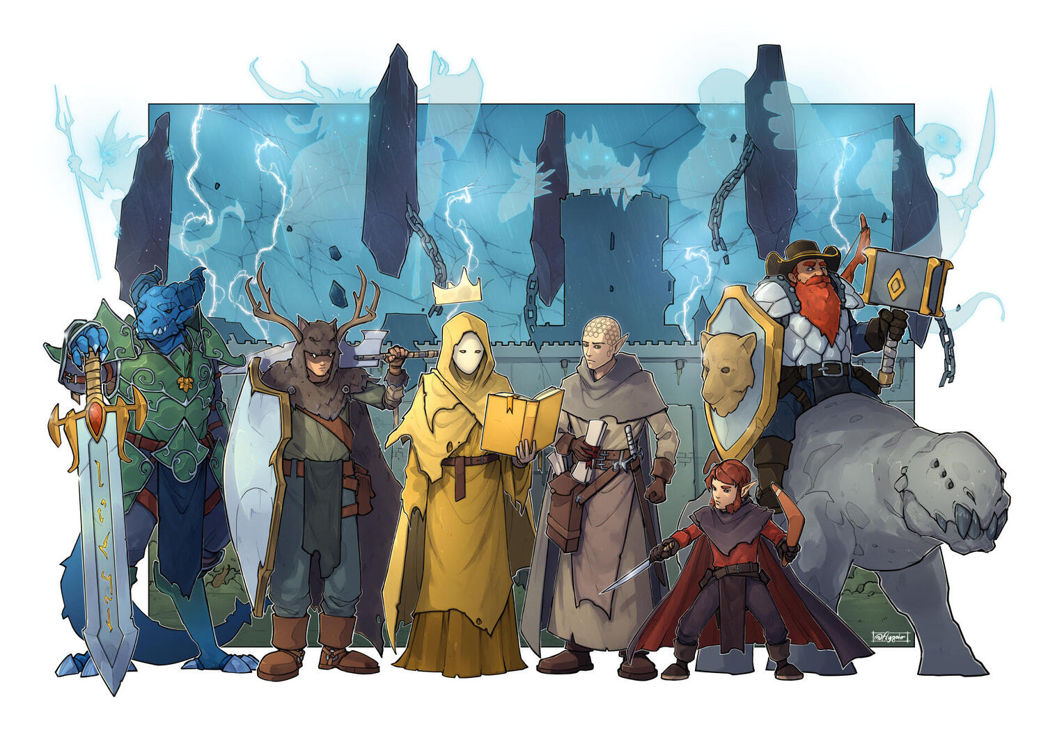 The Beekeepers, a group of six D&D adventurers The Beekeepers, a group of six D&D adventurers