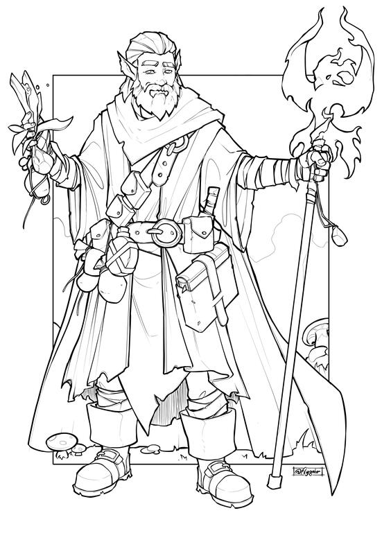 Wiggen, the Arch Druid lineart Wiggen, the Arch Druid lineart