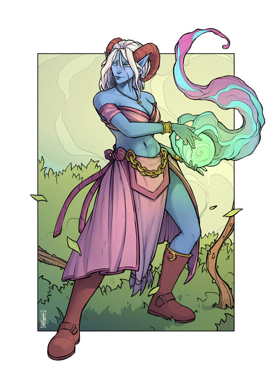 Xenya, Divine Soul Tiefling Sorceress Xenya, Divine Soul Tiefling Sorceress