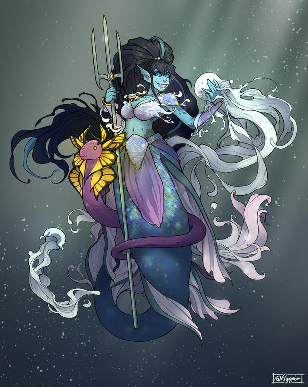 Asani, Hydromancer (mermaid form) Asani, Hydromancer (mermaid form)