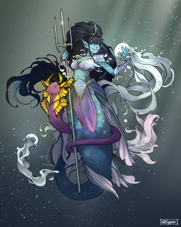 Asani, Hydromancer (mermaid form) Asani, Hydromancer (mermaid form)