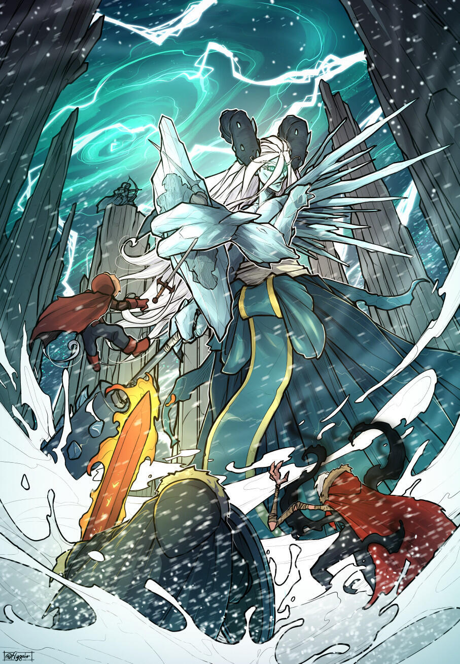 Auril from the Rime of the Frostmaiden, illustration of the 2nd stage of the encounter Auril from the Rime of the Frostmaiden, illustration of the 2nd stage of the encounter