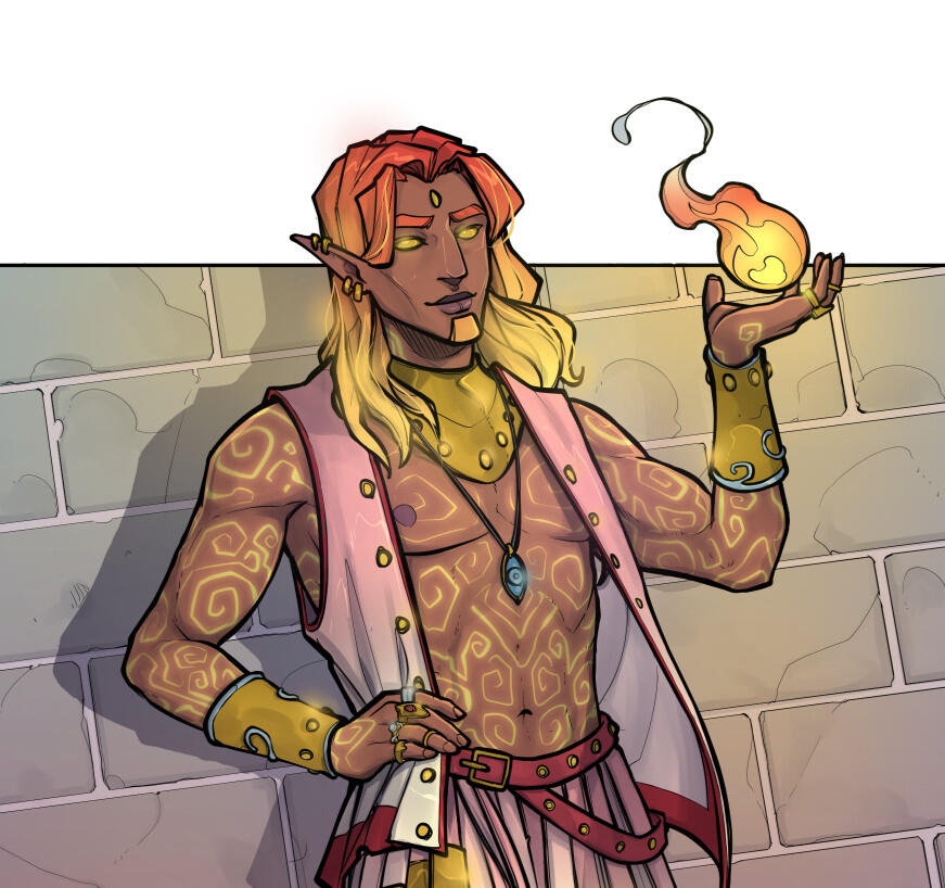 Hasia, ifrit sorcerer art showcase